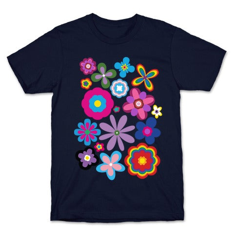 Hippie Pride Flower Pattern T-Shirt